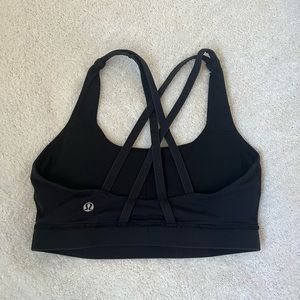 lululemon sports bra (black, size 6)
